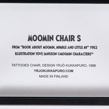 Yrjö Kukkapuro, Children's furniture, two 'Moomin S chairs'  and a table collaboration with Modeo and Moomin Characters.