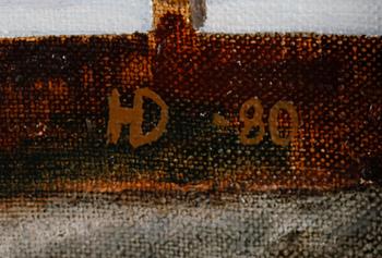 HANS DAHLIN, olja på duk, monogramsign och dat 80.