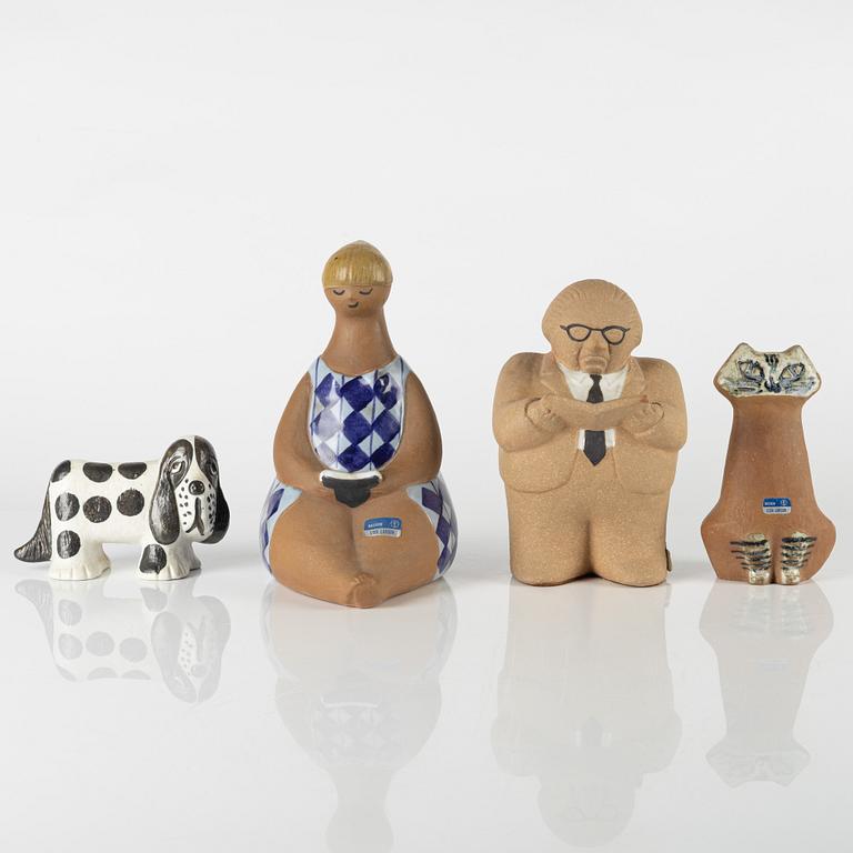 Lisa Larson, four stoneware figurines, Gustavsberg.