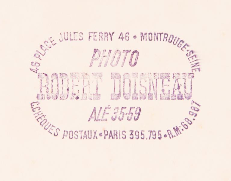 ROBERT DOISNEAU, gelatin silver print, stamped a tergo.