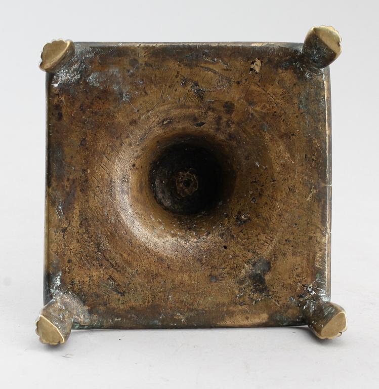 LJUSSTAKE, mässing, 1600-tal.