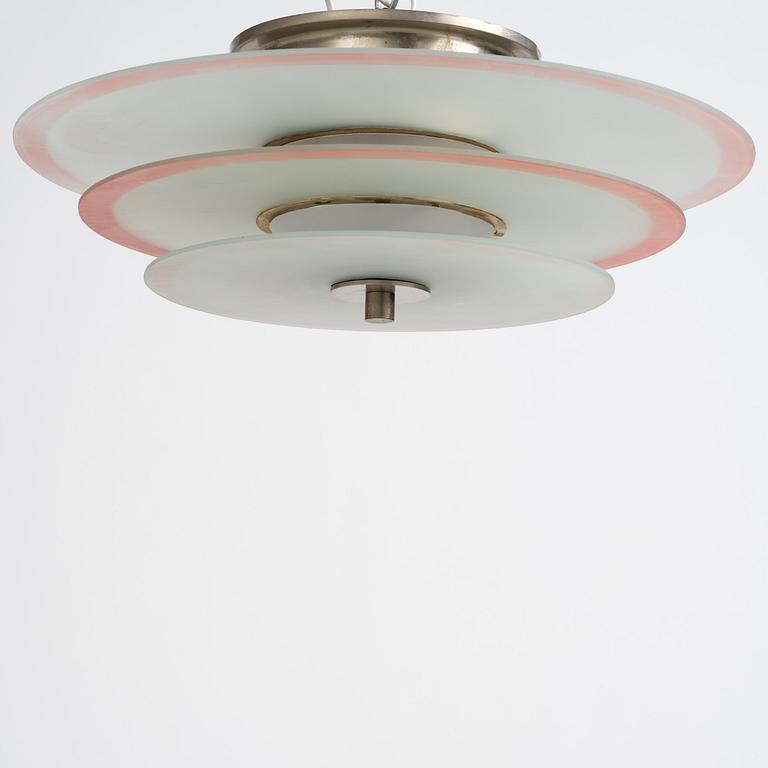 Harald Notini, taklampor, ett par, modell "10401", Arvid Böhlmarks Lampfabrik, Stockholm, 1930-tal.