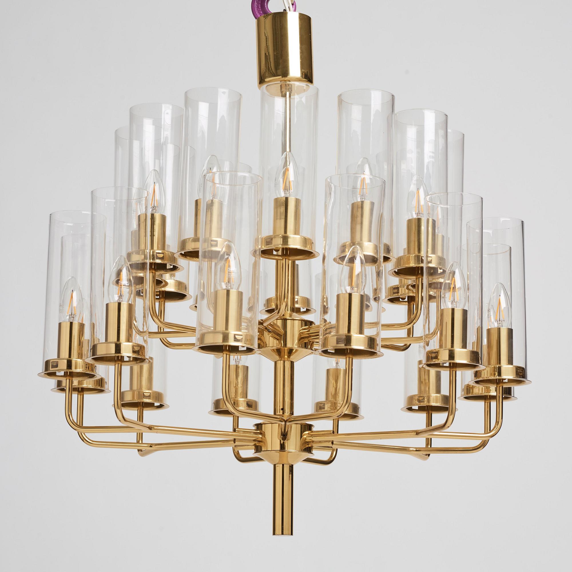 Hans-Agne Jakobsson, taklampa, modell "Sonata" T434/24, Hans-Agne Jakobsson AB Markaryd, 1960-70-tal.