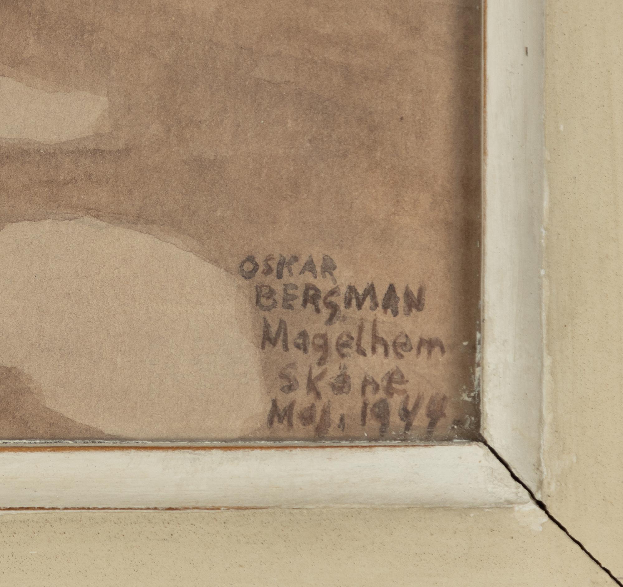 Oskar Bergman, "Gård Maglehem, Skåne".