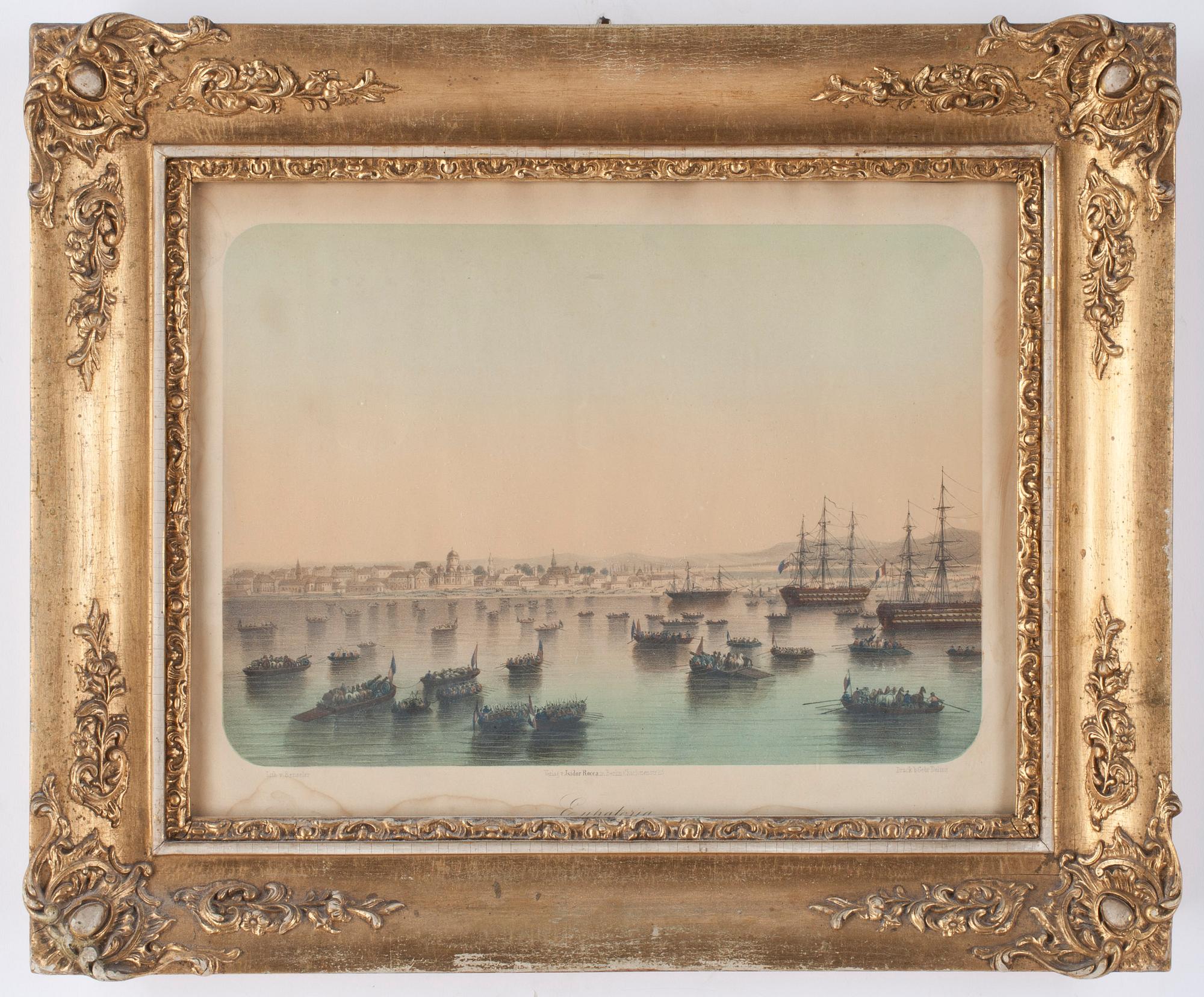 GRAFISKT BLAD, kolorerat, Krimkriget 1853-56, 1800/1900-tal.