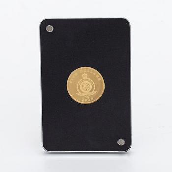 Coin, Moomin 80, gold 99.9%.