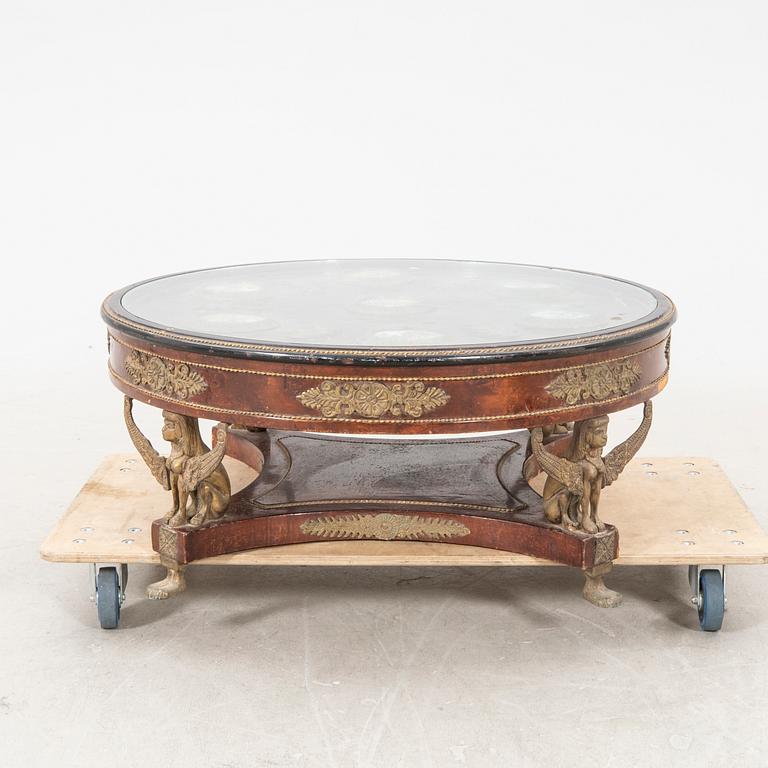 A walnut Empire style coffee table 20th century.