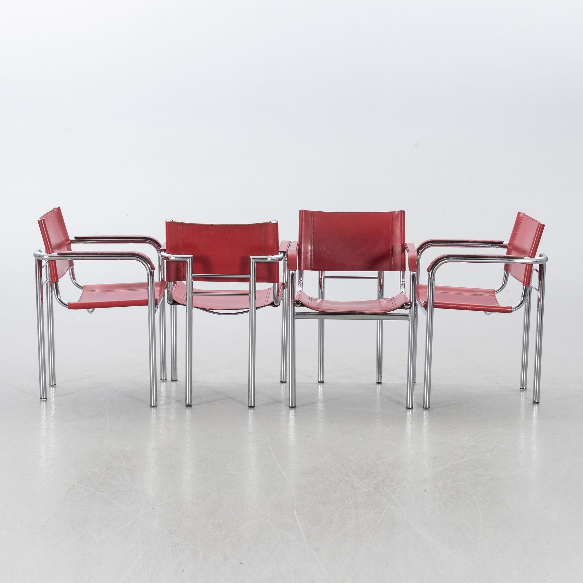 Four CHAIRS, second half of the 20th century, likely Italy.