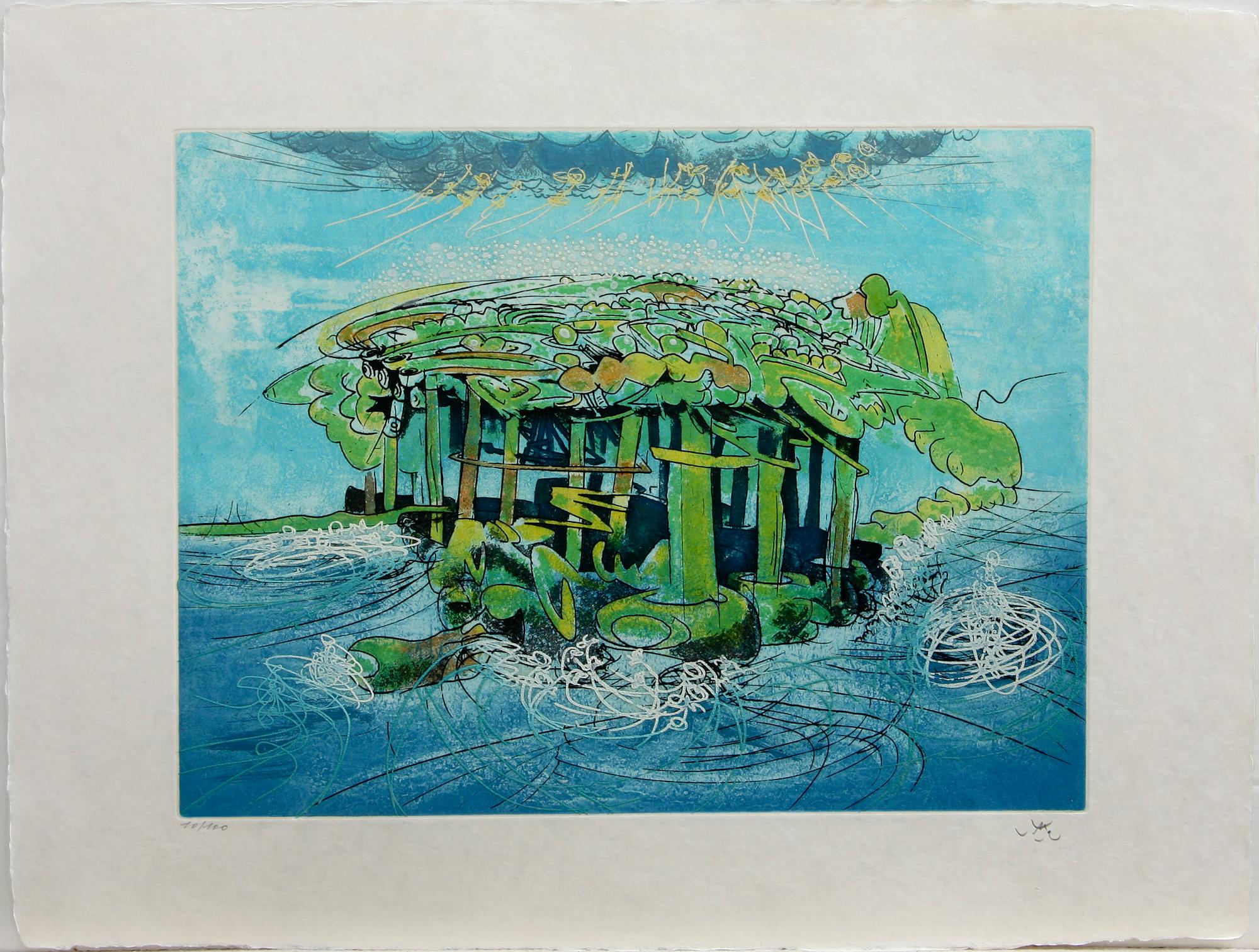 ROBERTO MATTA, färgetsningar, 3 st, sign och numr 10/100.