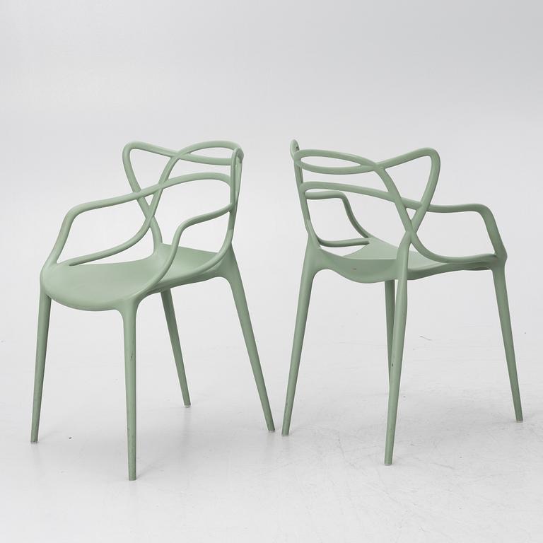 Philippe Starck, & Eugeni Quitllet, six 'Masters' chairs, Kartell, Italy.