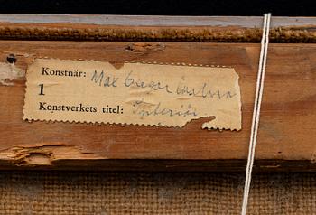 MAX GREGOR CARLSSON, oil on canvas signed and dated 57.