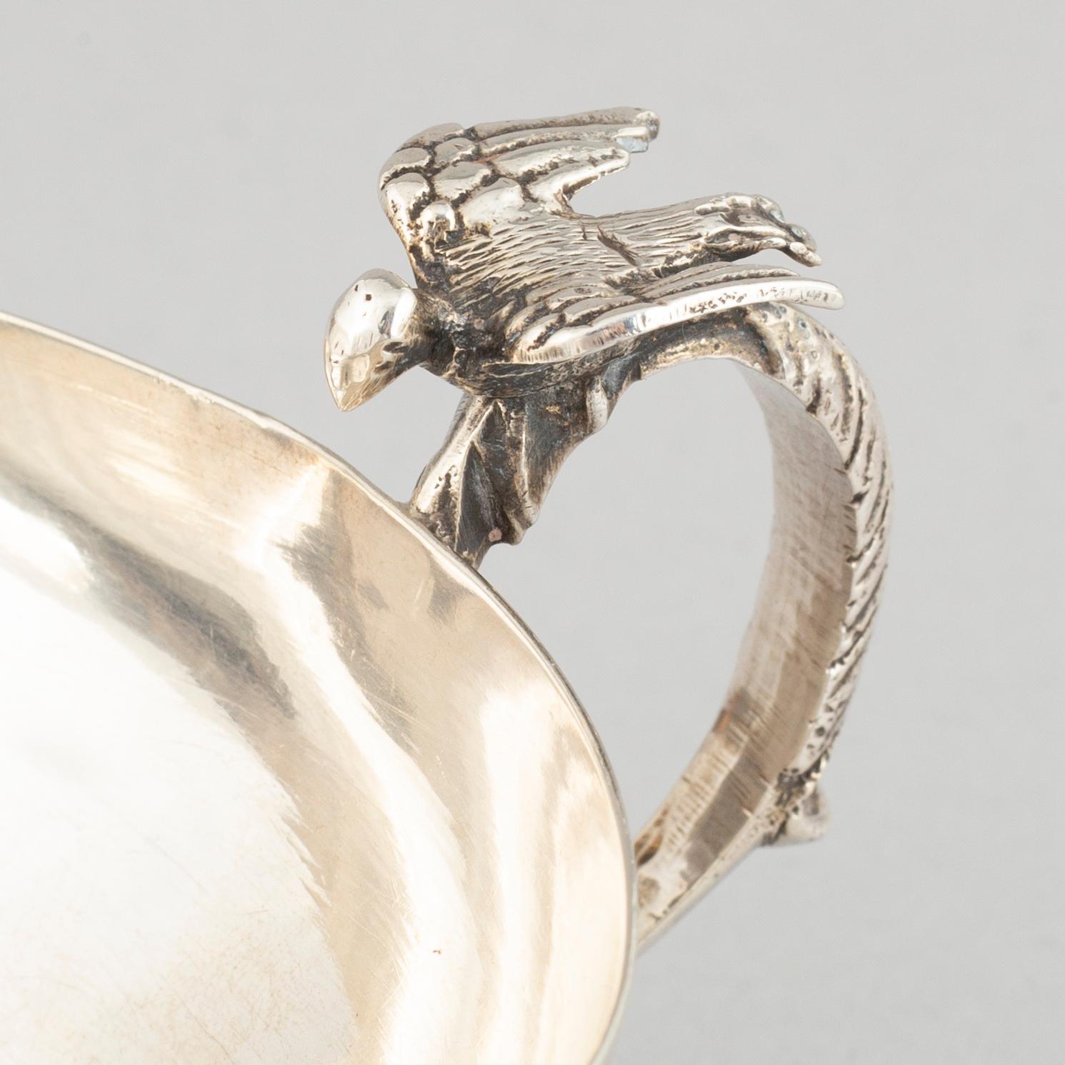 A Turkish silver sarf and cup, 18-19th century and 19-20th century.