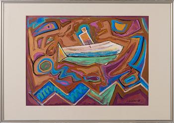 VEIJO HUKKA, gouache, signed and daters -88.