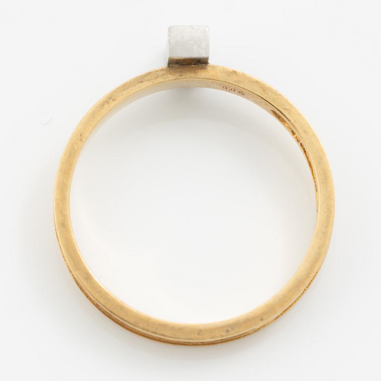 Lapponia, ring 18K gold set with brilliant-cut diamonds, Finland 1979.