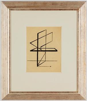 OLLE BONNIÉR, INdian ink on paper, signed OB.