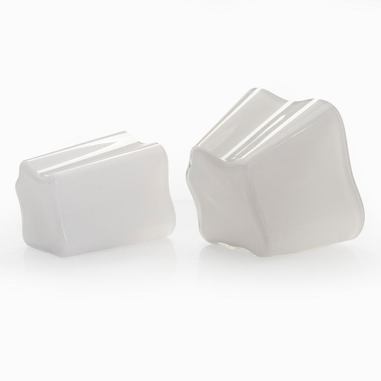 Alvar Aalto, taidelasi, "Aallon kukka", neljä osaa, signeerattu Alvar Aalto 84/1983.