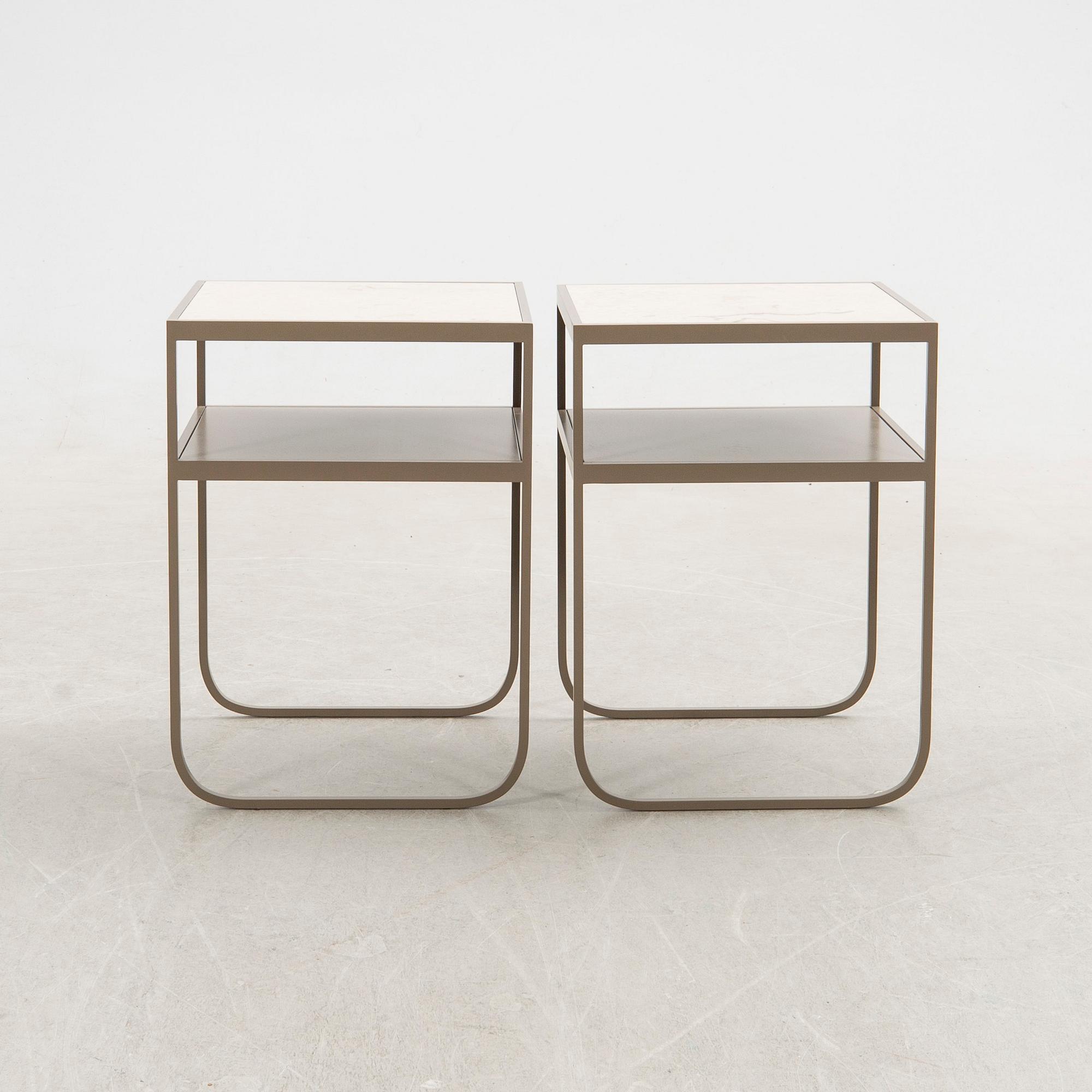 Mats Broberg & Johan Ridderstråle, sängbord 1 par, "Nati Tati", för Asplund 2000-tal.