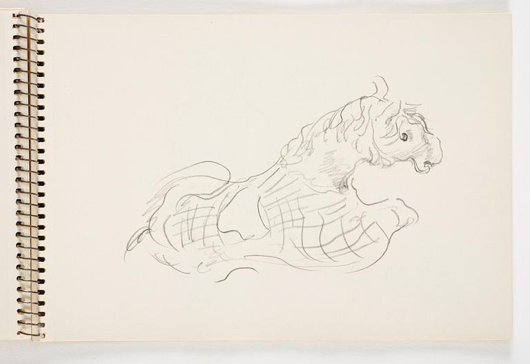 Lotte Laserstein, 3 skissböcker med blyertsteckningar.