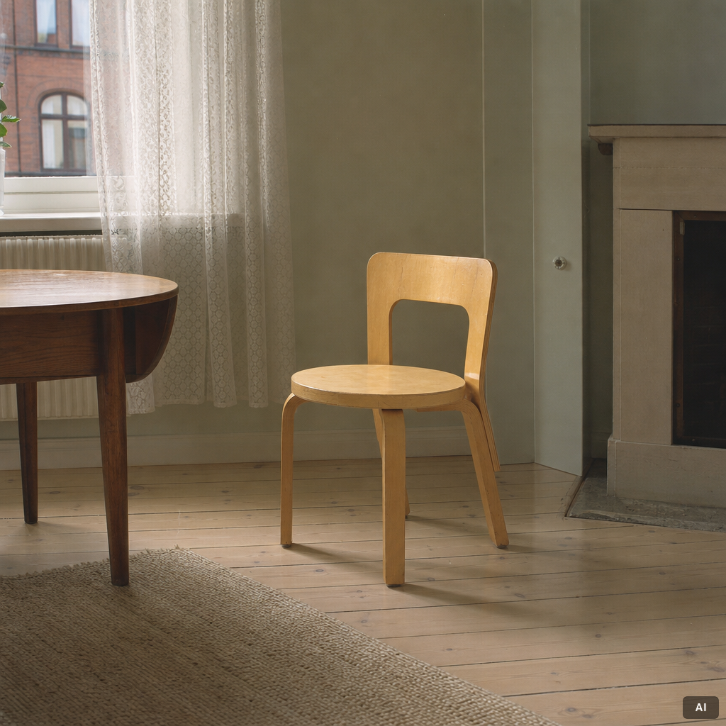 Alvar Aalto, children's chairs, 4 pcs, Artek, Finland.