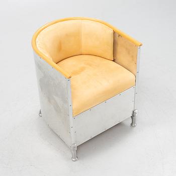 Mats Theselius, an 'Aluminium' armchair, Källemo, post-1990.