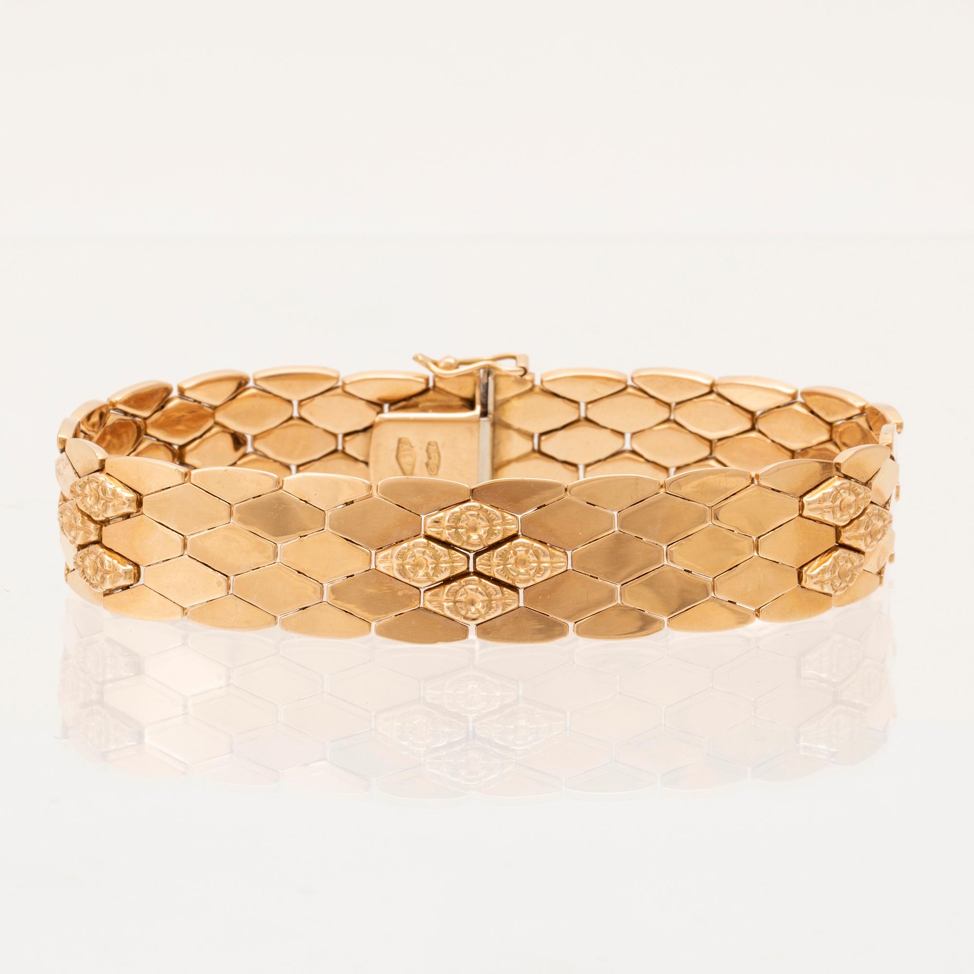 LETICIA レチシア　O-VALLETTA(Gold) An 18K gold bracelet. Vicenza, Italy. Mid 20th century