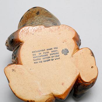 Three stoneware figurines by Gustavsberg, from the late 20th century.