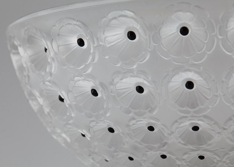 A 'Nemours' glass bowl, Lalique, France.