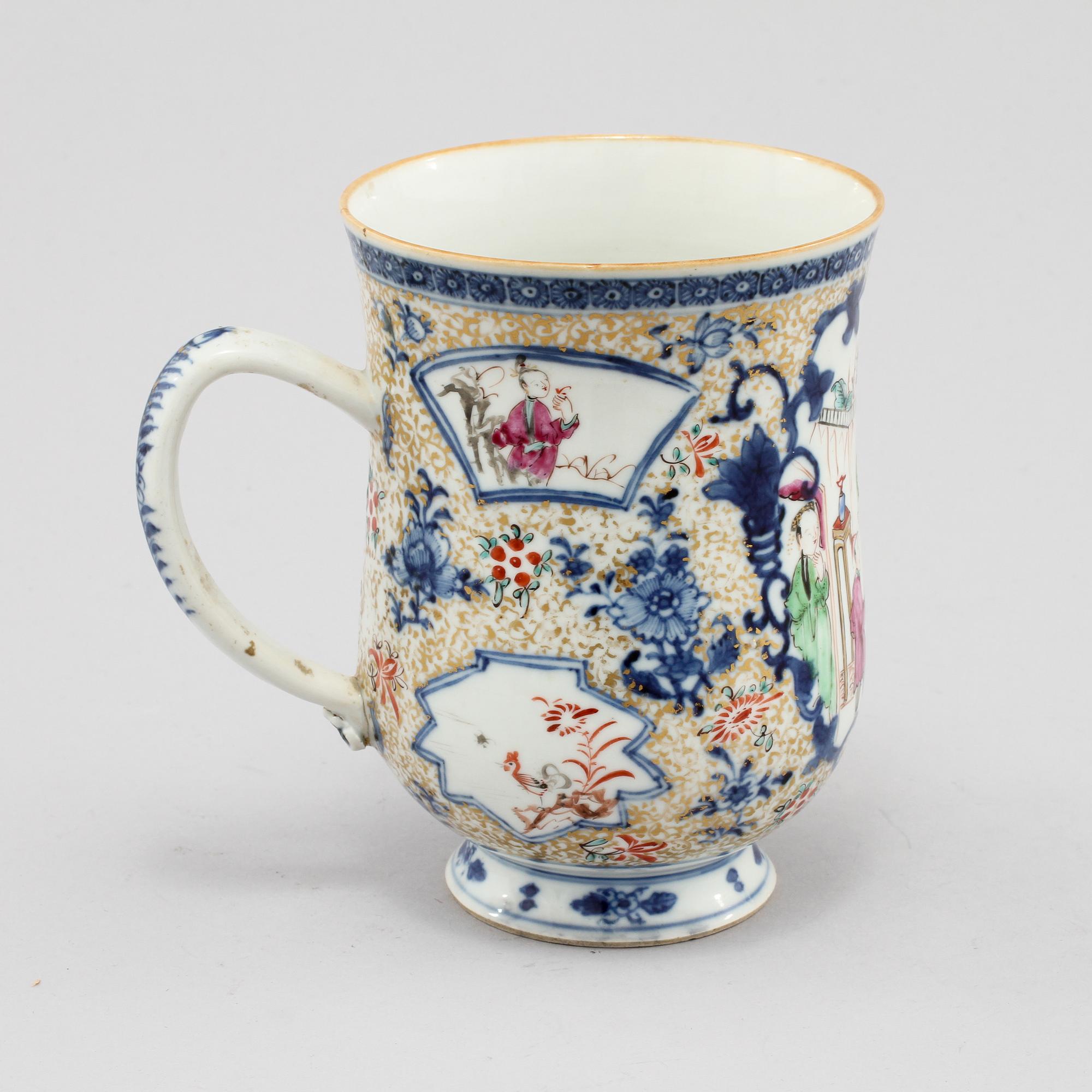MUGG, porslin, Kina, Qianlong (1736-95).