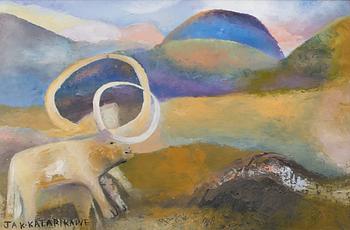 Jak Katarikawe, Buffalo in a Landscape.