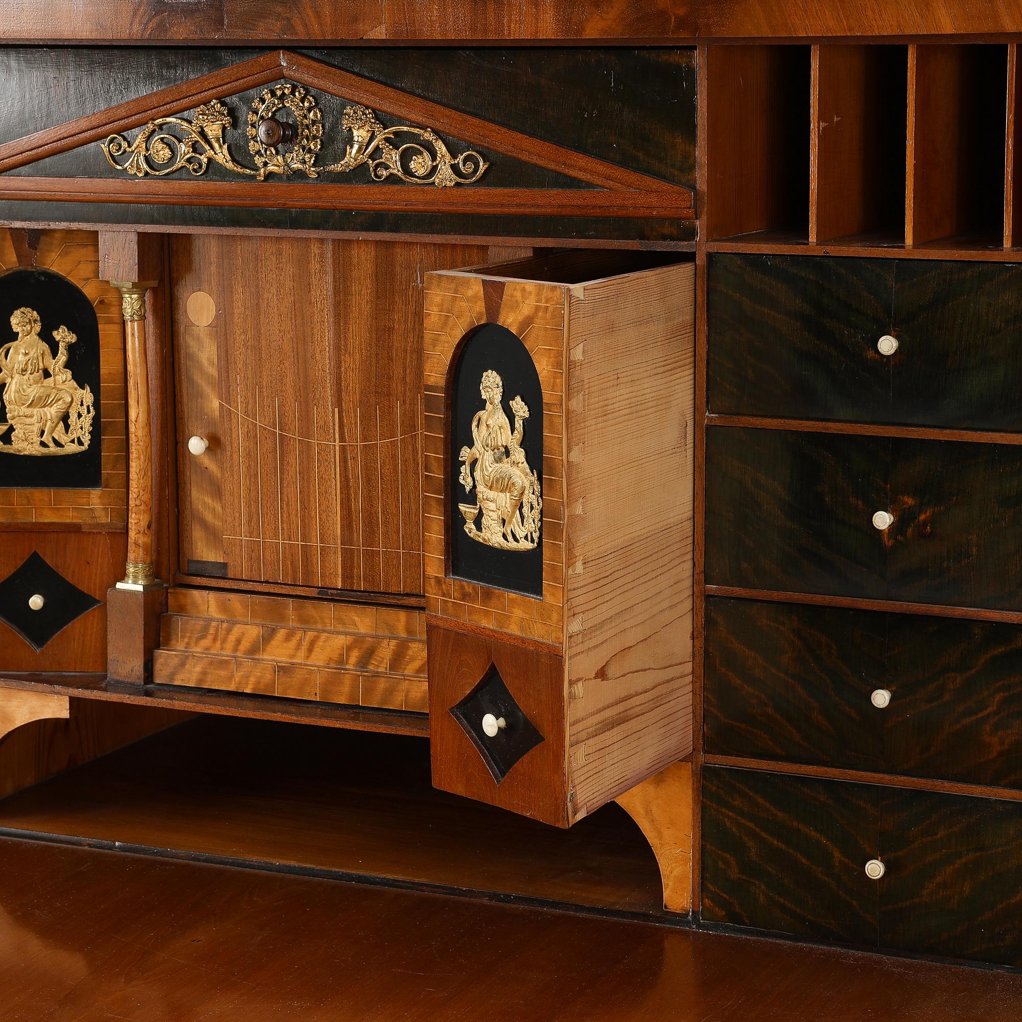 A secretaire, Empire-style, first half of the 20th century.