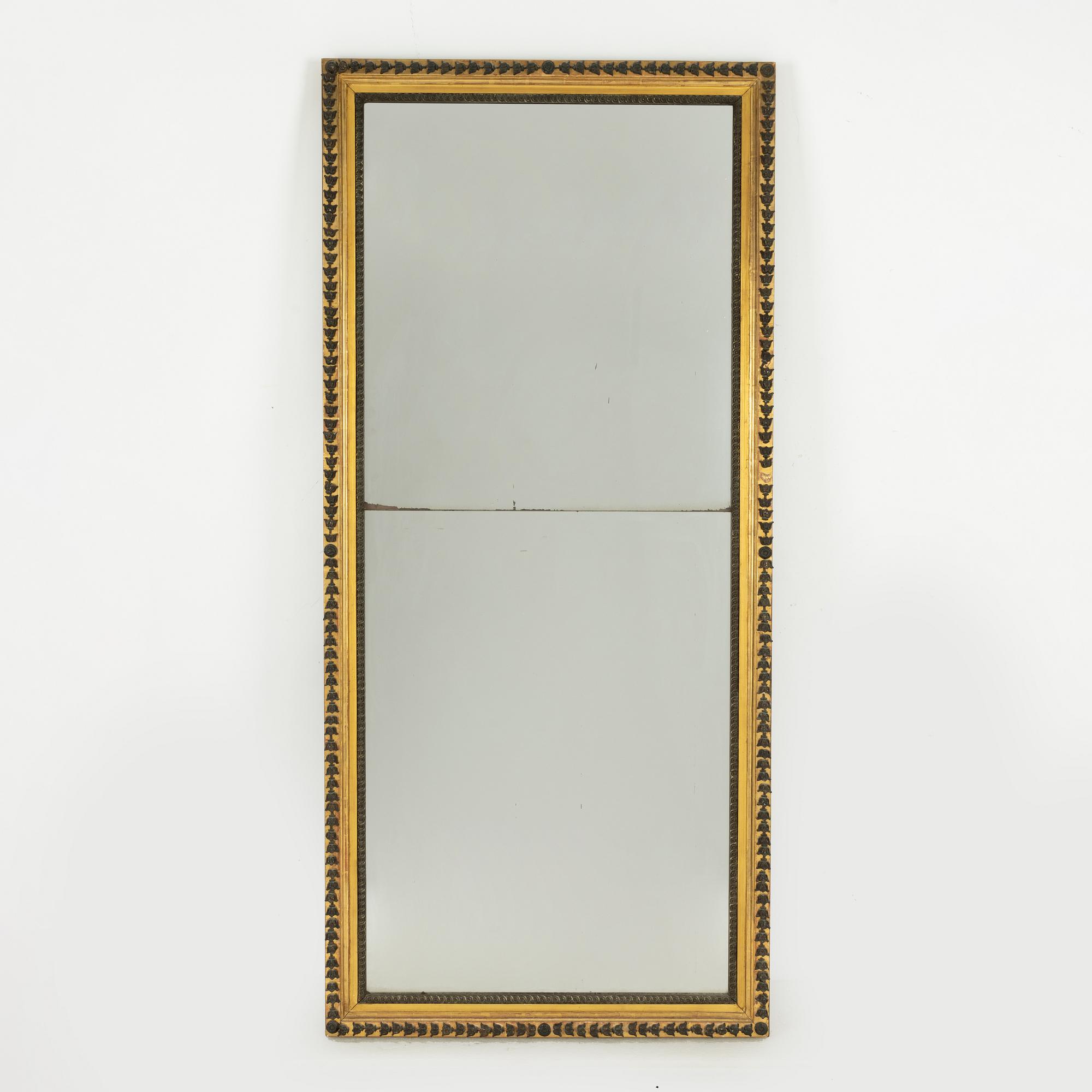 Mirror/mirror wall panel, late Gustavian, circa 1800.
