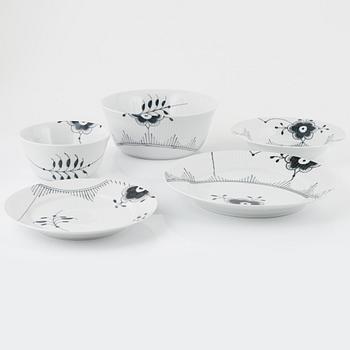 A 56-piece 'Black Fluted Mega' porcelain service, Royal Copenhagen, Denmark.