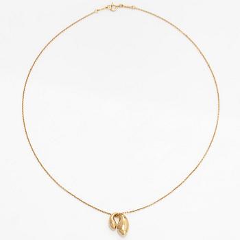 Tiffany & Co, Elsa Peretti, an 18K gold 'Double Teardrop' necklace.