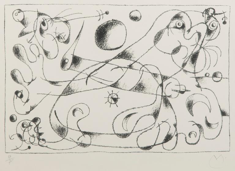 Joan Miró, from the series "Ubu Roi" (King Ubu).