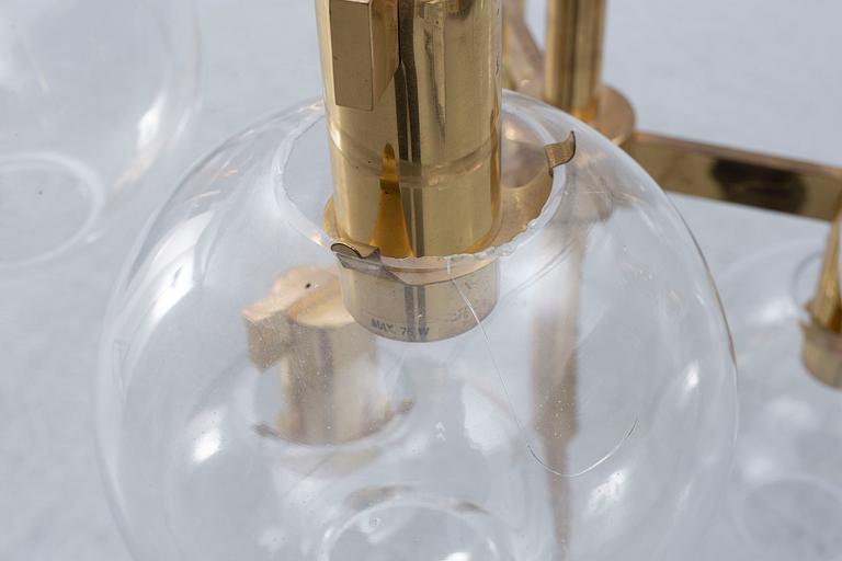 Hans-Agne Jakobsson, an imposing ceiling lamp model "T348/9", Hans-Agne Jakobsson AB, Markaryd, 1960s-70s.