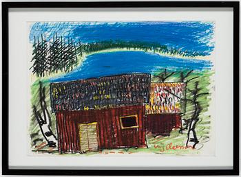 Stig (Slas) Claesson · STIG CLAESSON (SLAS), pastell, signerad.