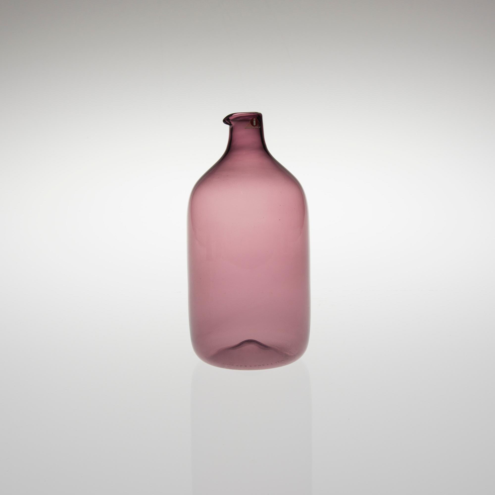 TIMO SARPANEVA, Fågelflaska, glas, signerad Timo Sarpaneva 2500. Iittala, 1957-1966.