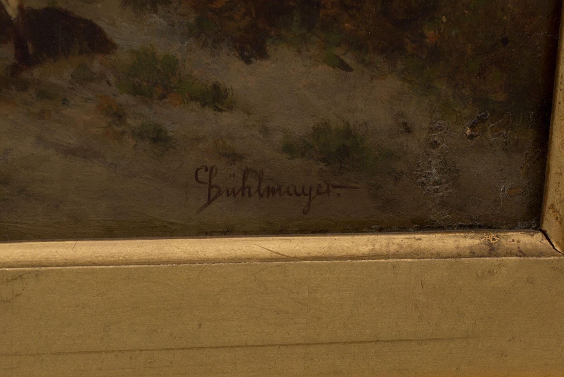 CONRAD BÜHLMAYER. Olja på pannå, signerad.