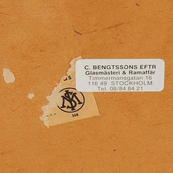 A mirror and table, Glas & Trä, Hovmantorp, 1950s.