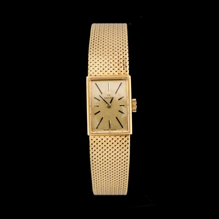 DAMARMBANDSUR, Omega, 18k guld. 1960-tal. Total vikt ca 40 g.