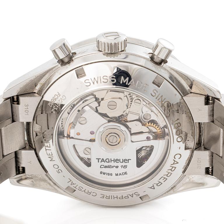 Tag Heuer, Carrera, Calibre 16, chronograph, wristwatch, 41 mm.