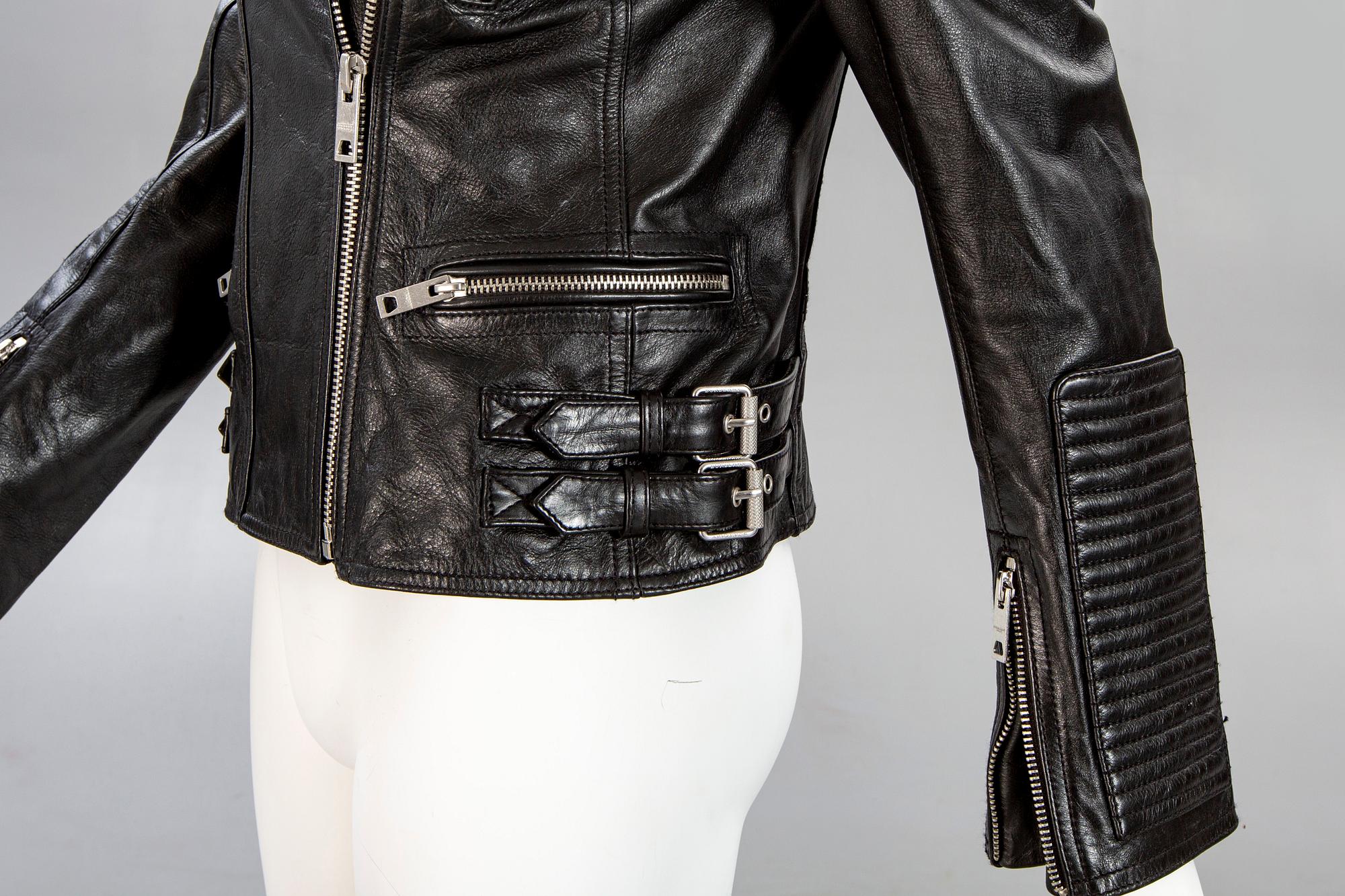 Burberry, leather jacket, Burberry Brit, size 38.