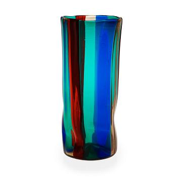 685. A Fulvio Bianconi vase 'A spicchi', Venini Murano Italy.