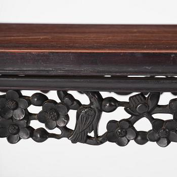 A Chinese hardwood kang table, late Qing dynasty.