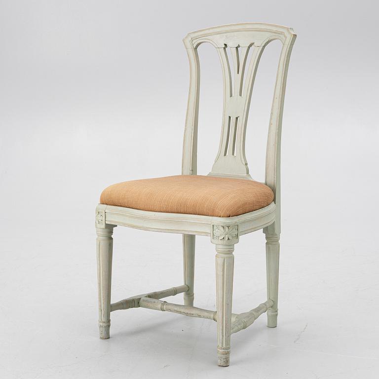 A Gustavian chair, end of the 18th century.