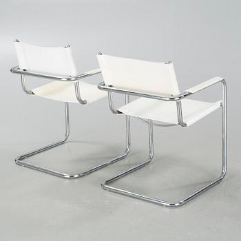A pair of armchairs, made in the second half of the 20th century.