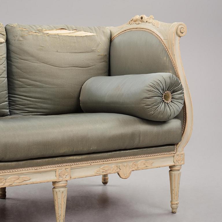 A Gustavian sofa attributed to C. F. Flodin (chairmaker in Stockholm 1776-95).