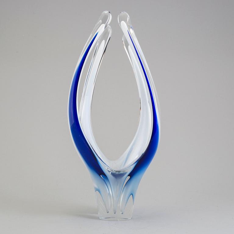 PAUL KEDELV, vas/skulptur, glas, "Coquille", Flygsfors.