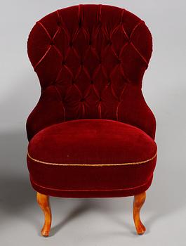 SOFFA samt FÅTÖLJ, omkring 1900-talets mitt.