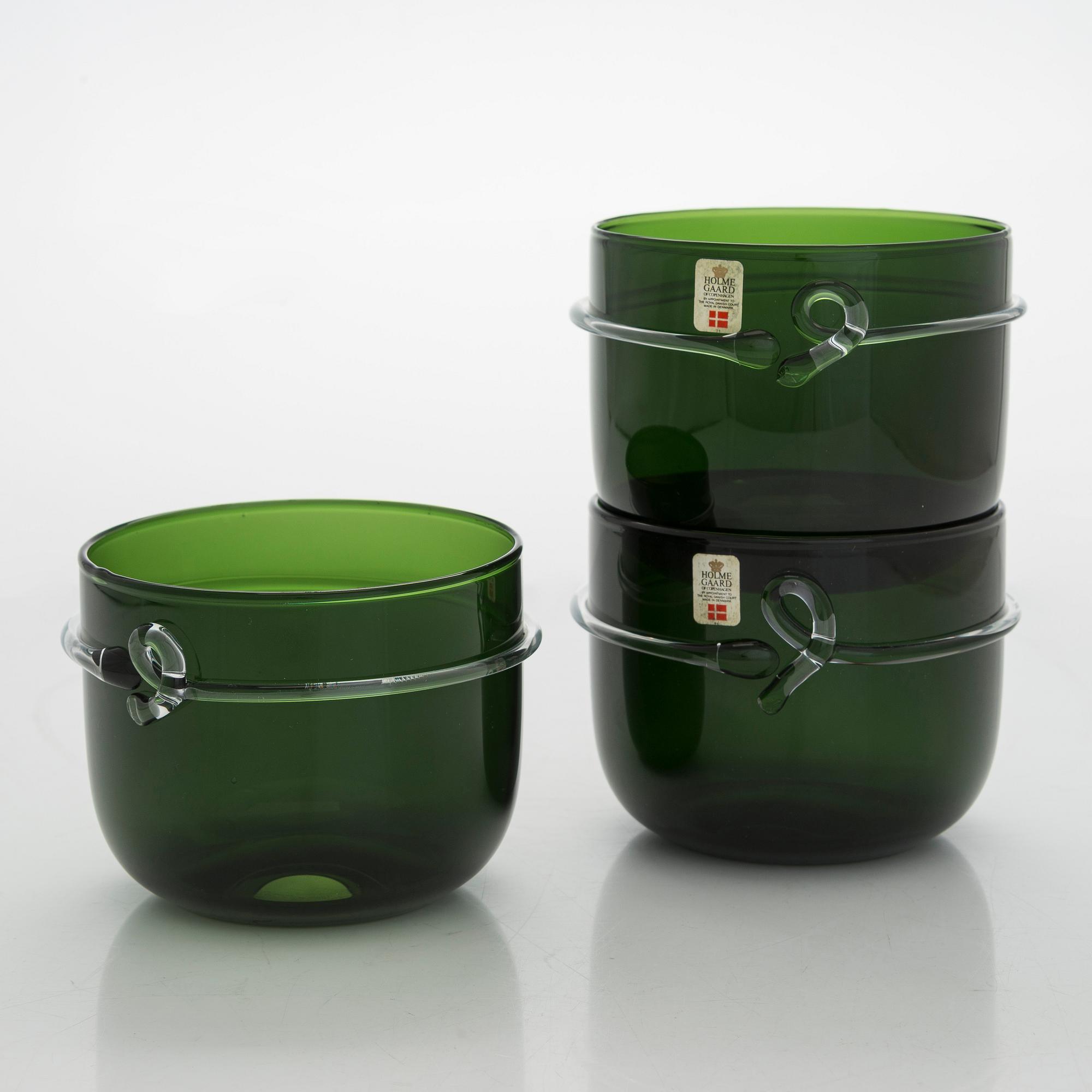 Michael Bang, six flower pots, Holmegaard, Denmark.